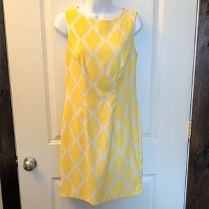 Alyx Yellow and White Geometric Mini Dress